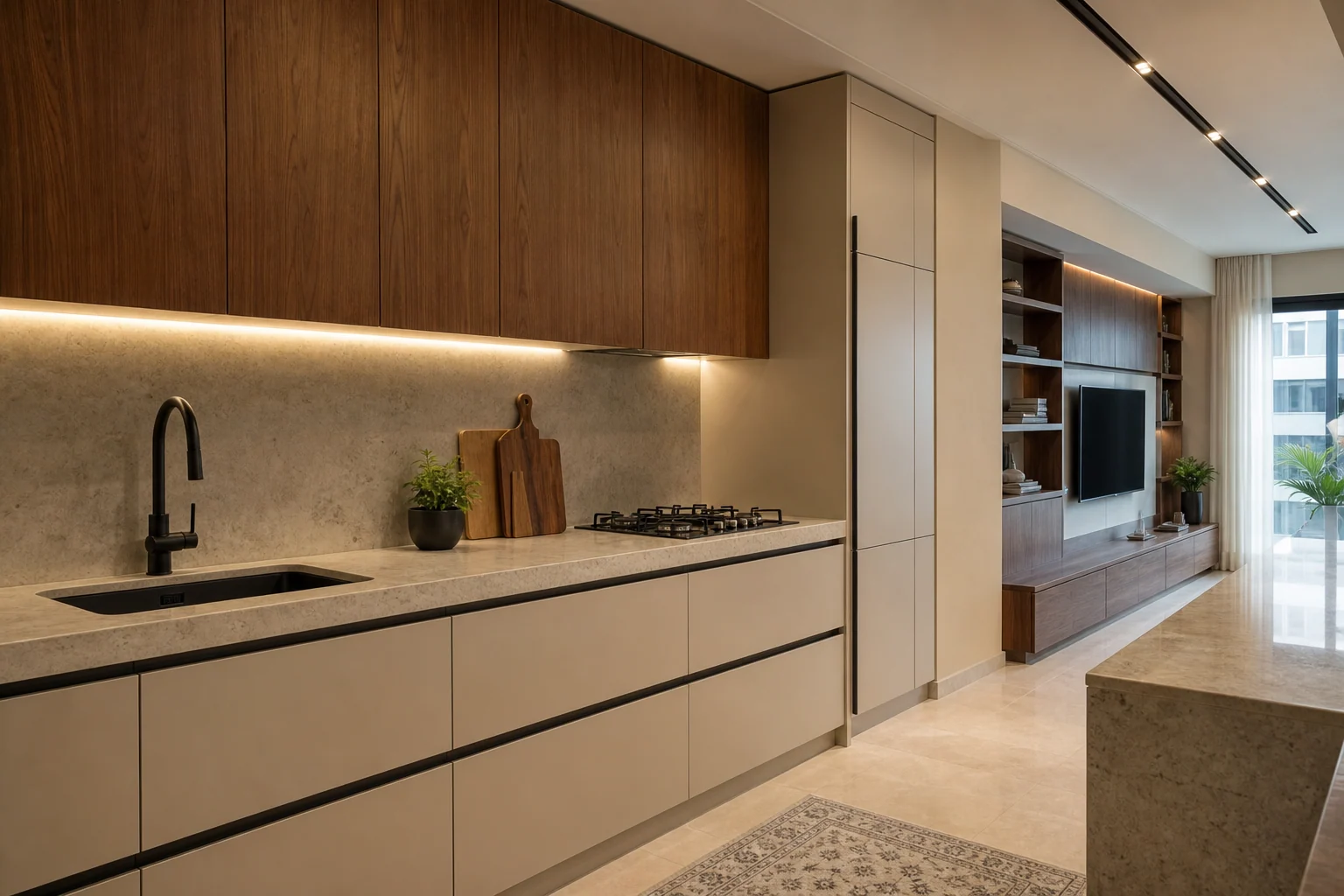 نمونه اجرای کابینت و دکور ثابت